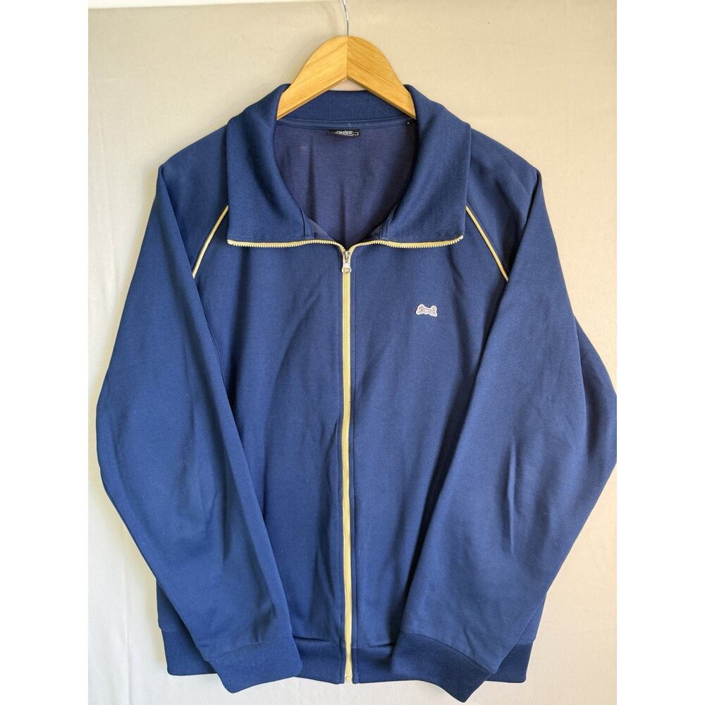 Le Tigre Track Jacket XXL Blue Full Zip Retro Y2K Athletic Sweater